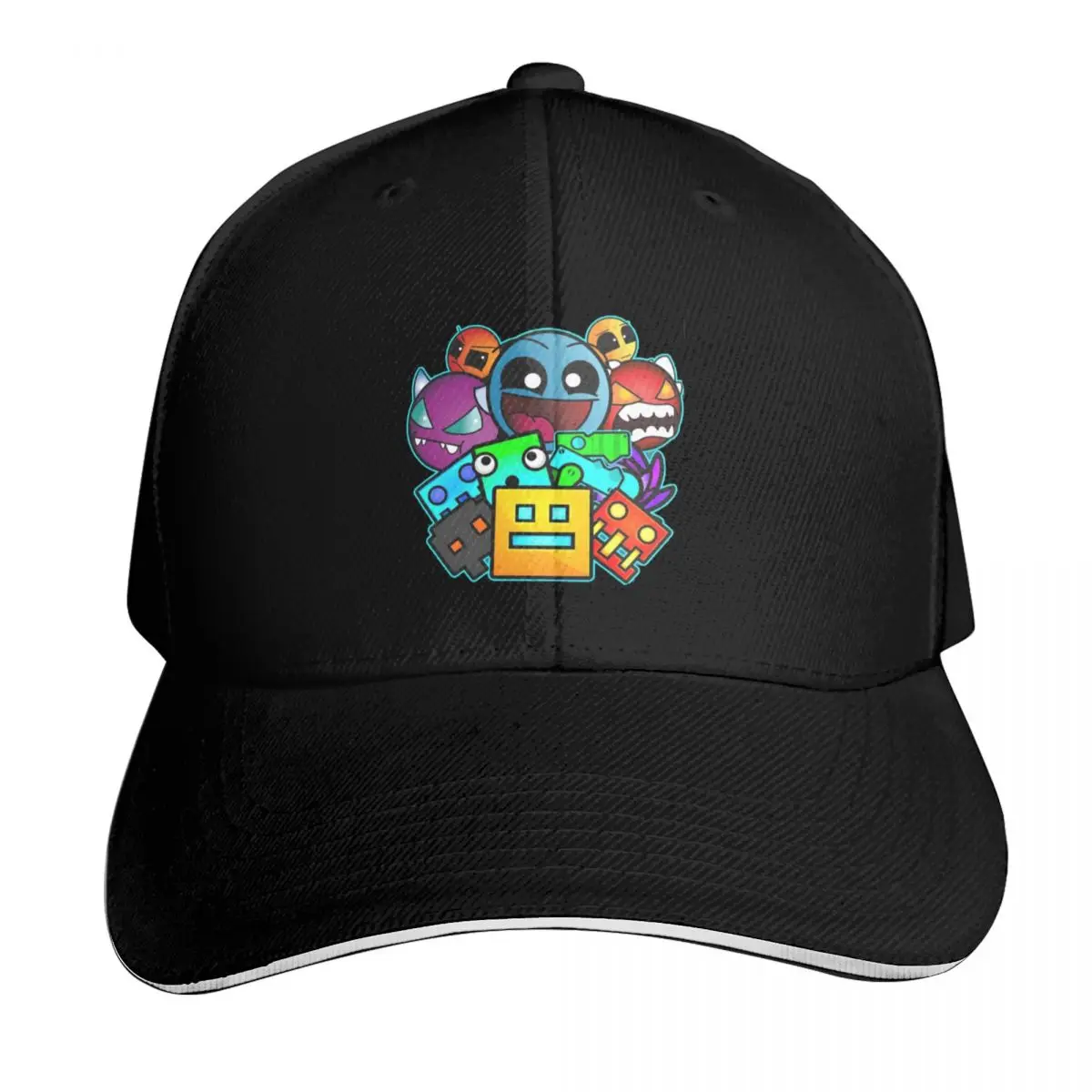 Geometric Dash Baseball Cap Unisex for Men Women Outdoor Golf Running Hiking Summer Beach Travel