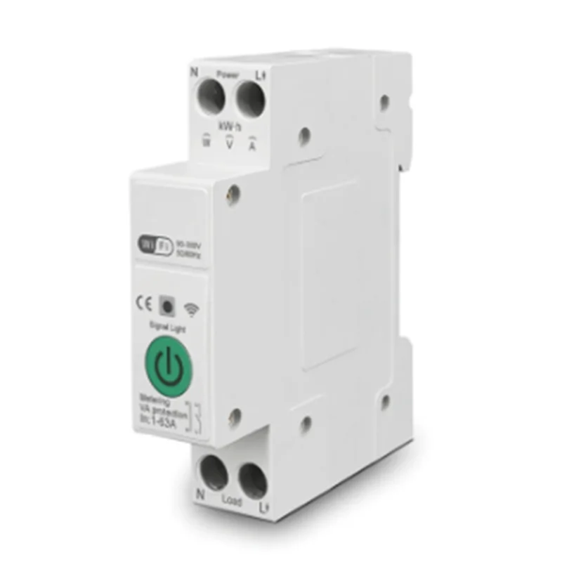 ABMF-Tuya Wifi Smart Relay Switch Over Under Voltage Protector Circuit Breaker Din Rail For Google For Alexa Home