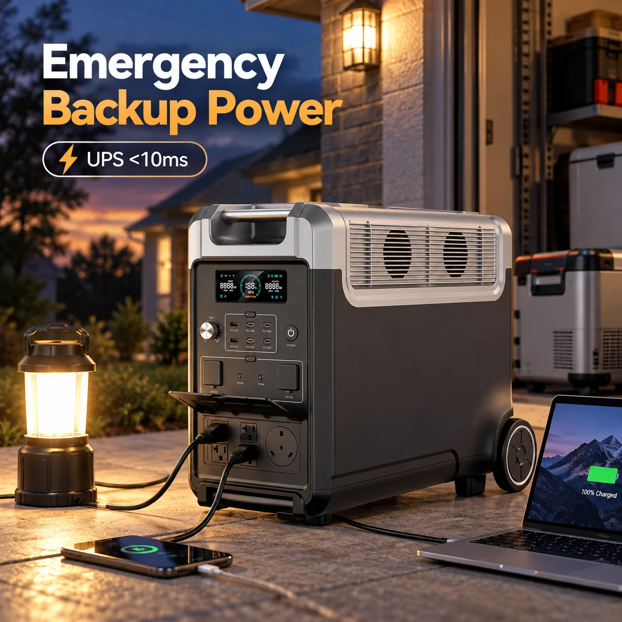 Wholesale Portable Solar Power Generator 3600W 3840Wh LiFePO4 Battery Station with USB PD100W and AC Output OEM Manufacturer