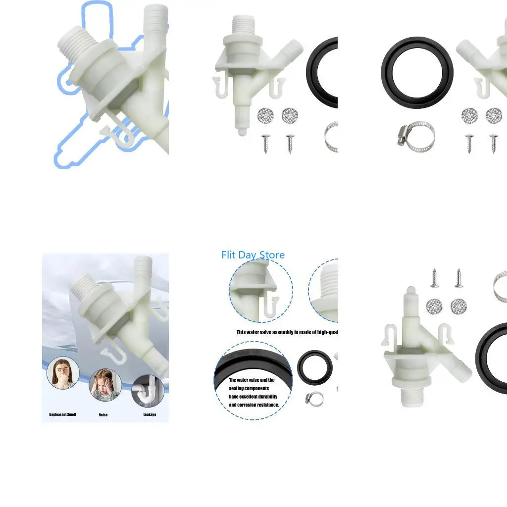 F92C Campers Toilet Water Valves Maintenance Bundles With Seal Screws and Filters