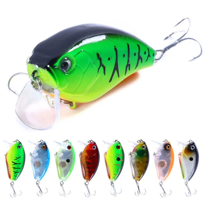 Hengjia 1 Stück Kurbel-Angelköder, künstliche harte Köder, 6 cm, 17 g, Kurbelköder, Jerkbait, Wobbler, Angelgerät, gute Haken