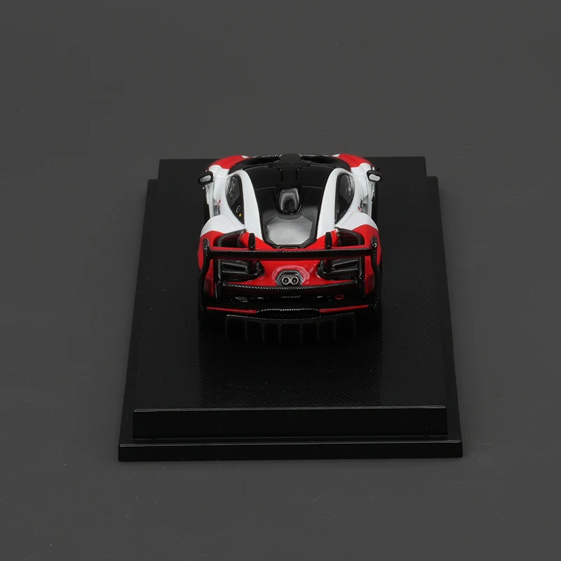 CM Mclaren Senna 1:64 GTR Wit Rood Diecast Diorama Automodel Collectie Speelgoed