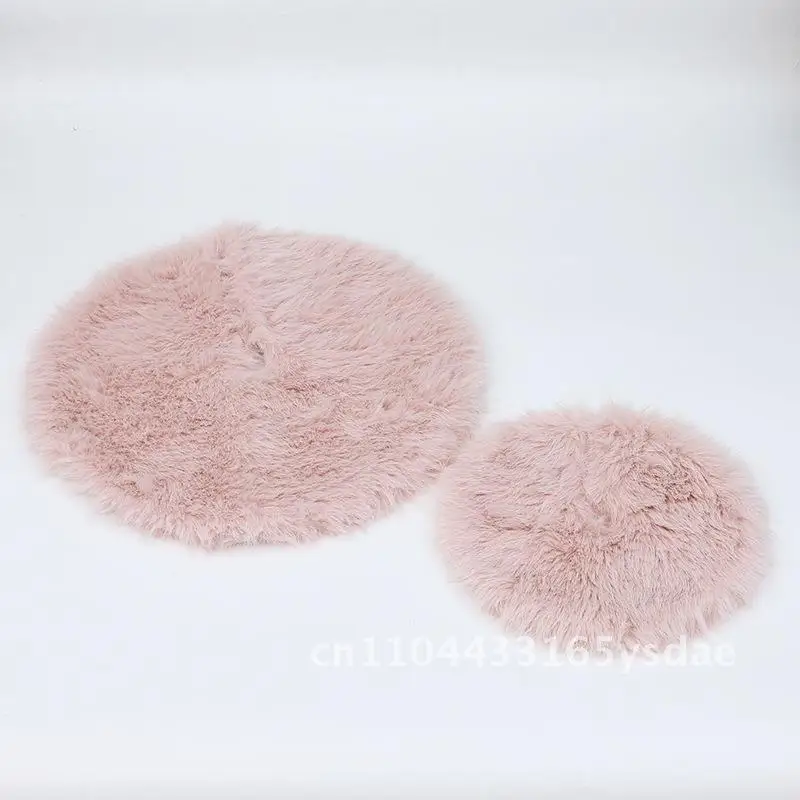 Vestido de árbol de Navidad de tamaño pequeño, pelusa larga de Color sólido, conjunto de accesorios de Navidad, decoraciones para el suelo del árbol de Navidad