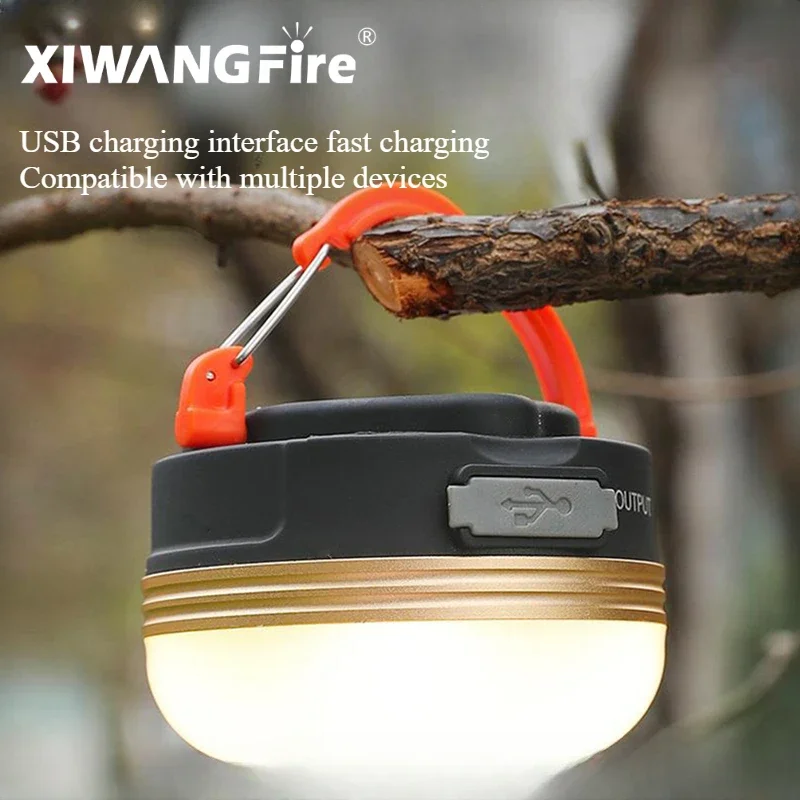 

1800mAh USB Rechargeable Portable Flashlight Camping Equipment Lights LED Lantern Table Lamp Outdoor Hiking Night Hanging
