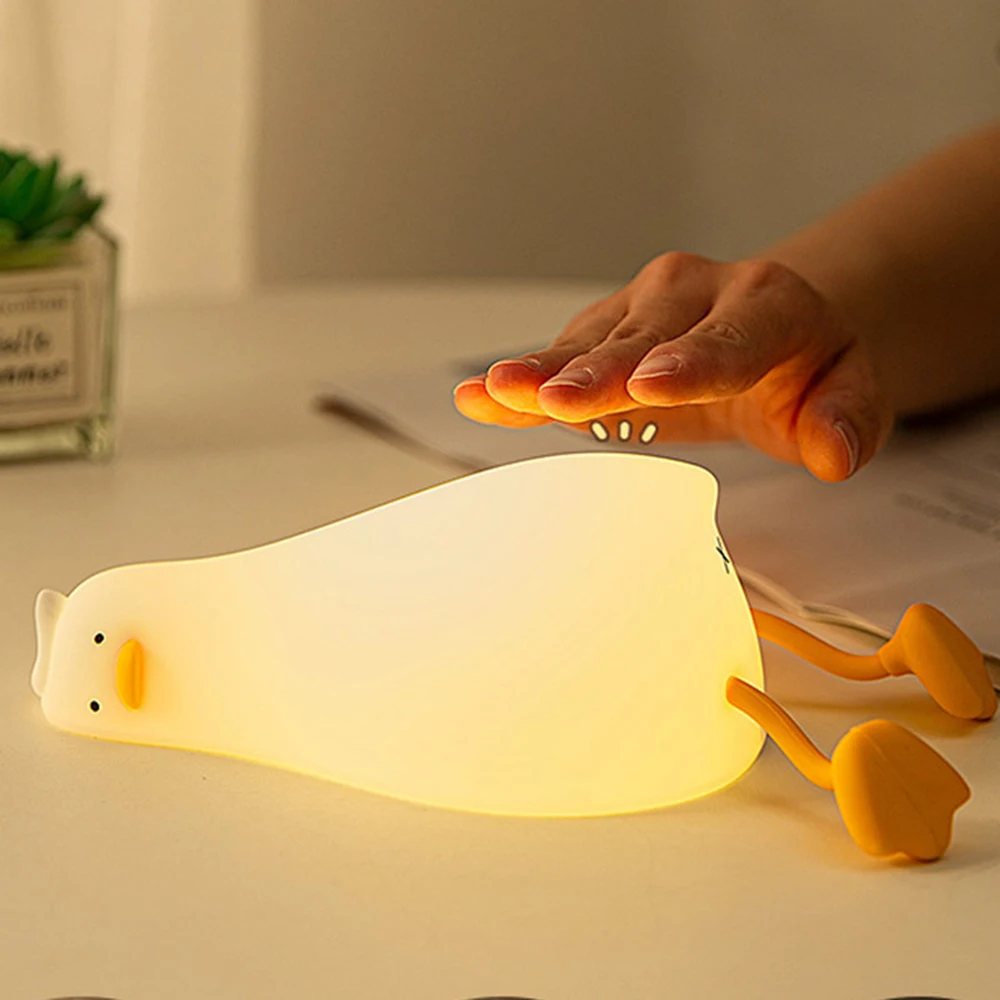 Duck Puppy Pat Light Cute Bedroom Bedside Night Light Feeding Baby Kids Room Sleep Ambiance Pumpkin Lanterns