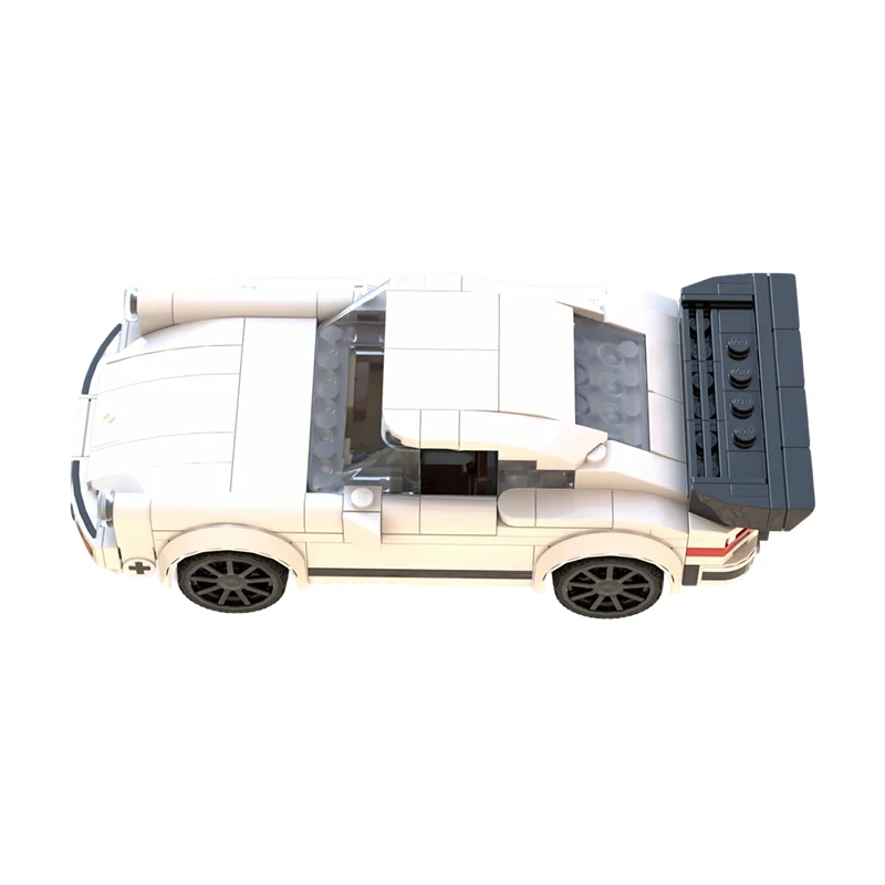 237 pièces MOC City Champions Porscheed Turbo 8 Version Large Modèle de blocs de construction Jouets éducatifs Cadeau de Noël Briques