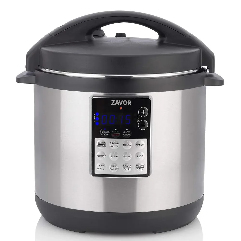 Programmable Electric Multi-Cooker Pressure Cooker Slow Cooker Rice Cooker Yogurt Maker Steamer with Time Delay Keep Warm 6Qt