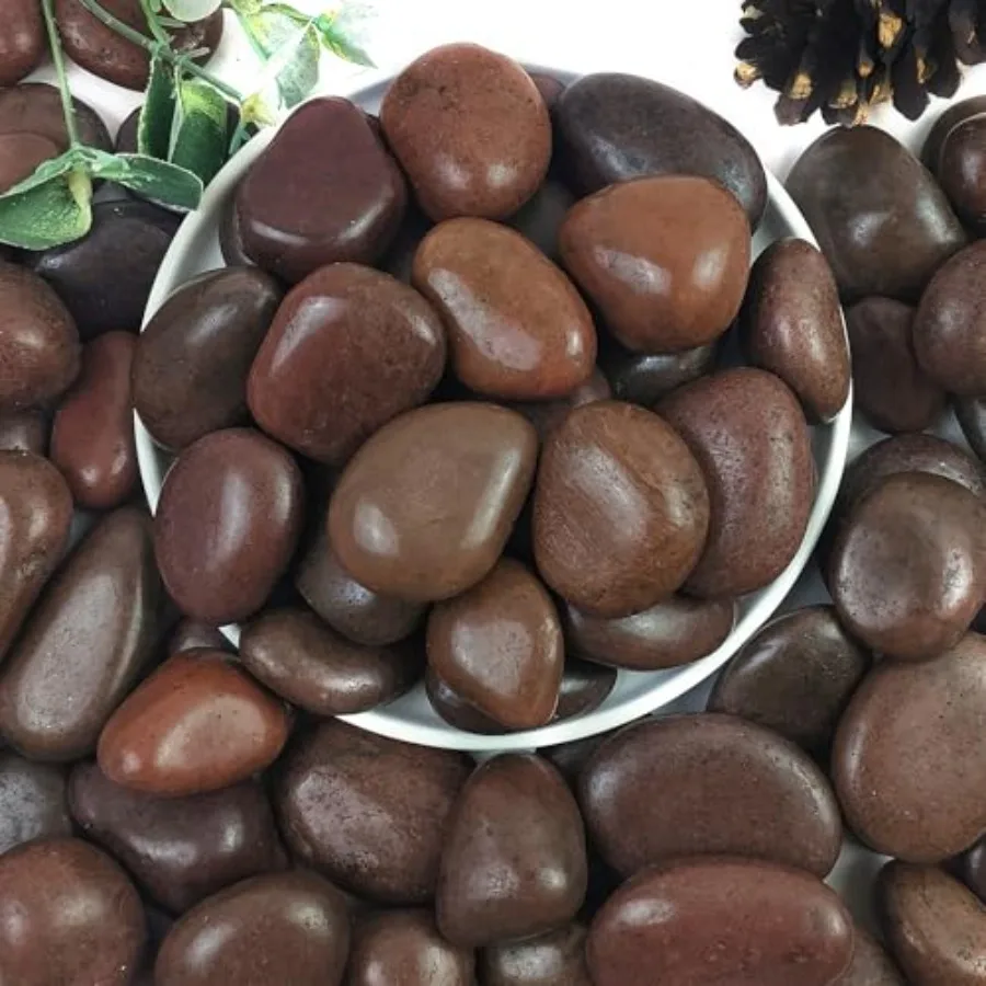 

20lbs River Rocks for Landscaping 1-2 Inch Natural Pebbles for Indoor Plants High Polished Decorative Stones Vase Filler Fish T
