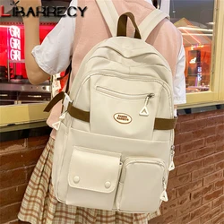 High-quality Nylon Ladies Backpacks Large-capacity Solid Color Ladies Schoolbags Teenagers Laptop Backpacks New Women Bags Sac