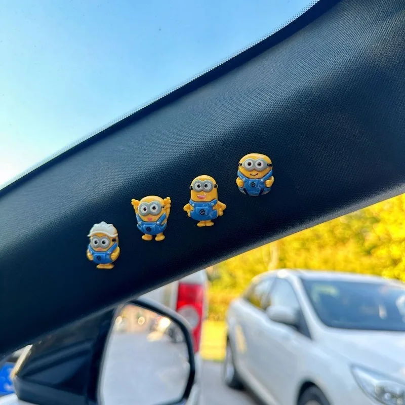 Minions Car Air Outlet Decoration Clip Cartoon Creative Car Air Conditioning Decor Anime Cute Car Interior Small Accessories