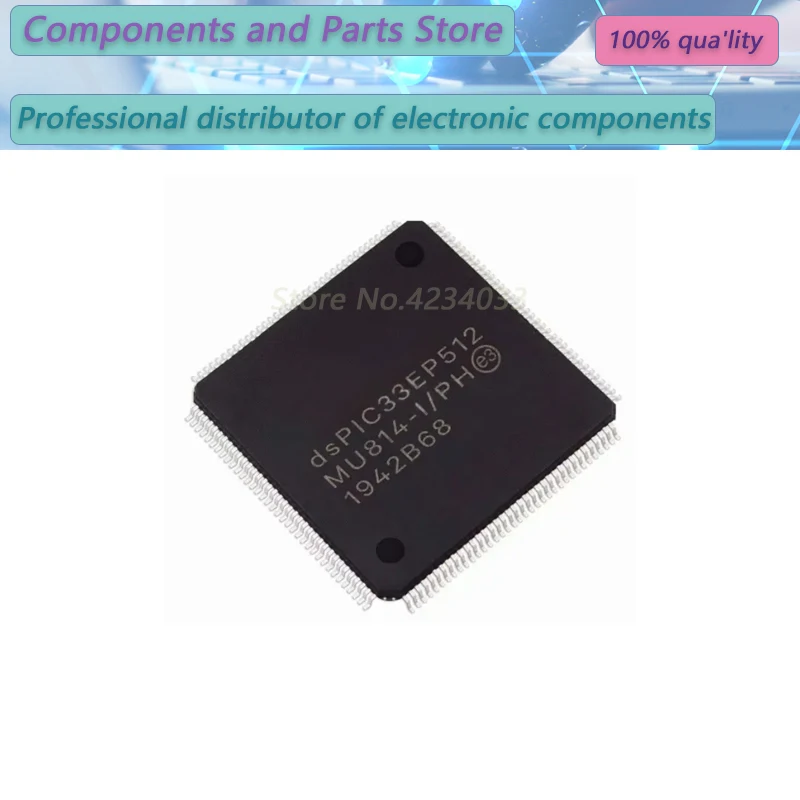 1PCS  DSPIC33EP512MU814-I/PH  DSPIC33EP512MU814-I DSPIC33EP512MU8 TQFP144 New original stock