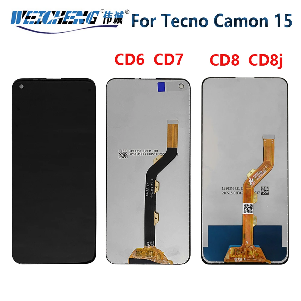 Original For Tecno Camon 15 CD7 Lcd Display Touch Screen Assembly for Tecno Camon15 Air CD6 ScreenCamon 15 Pro CD8 Premier CD8j