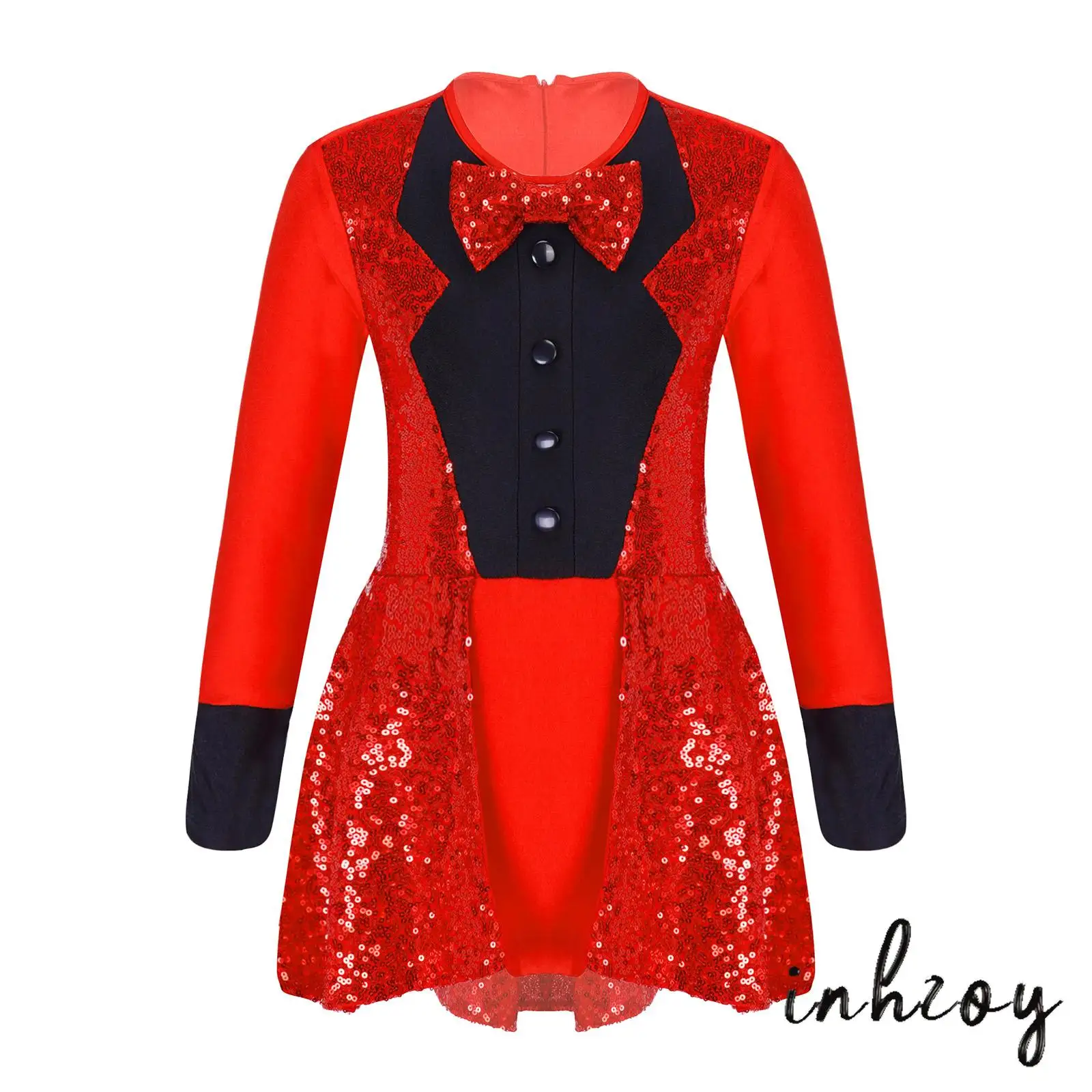 هالوين كرنفال الفتيات الساحر زي الترتر السيرك Ringmaster سهرة ارتداءها فستان بتصميم حالم متابعة فستان الحفلات تأثيري حلي #1