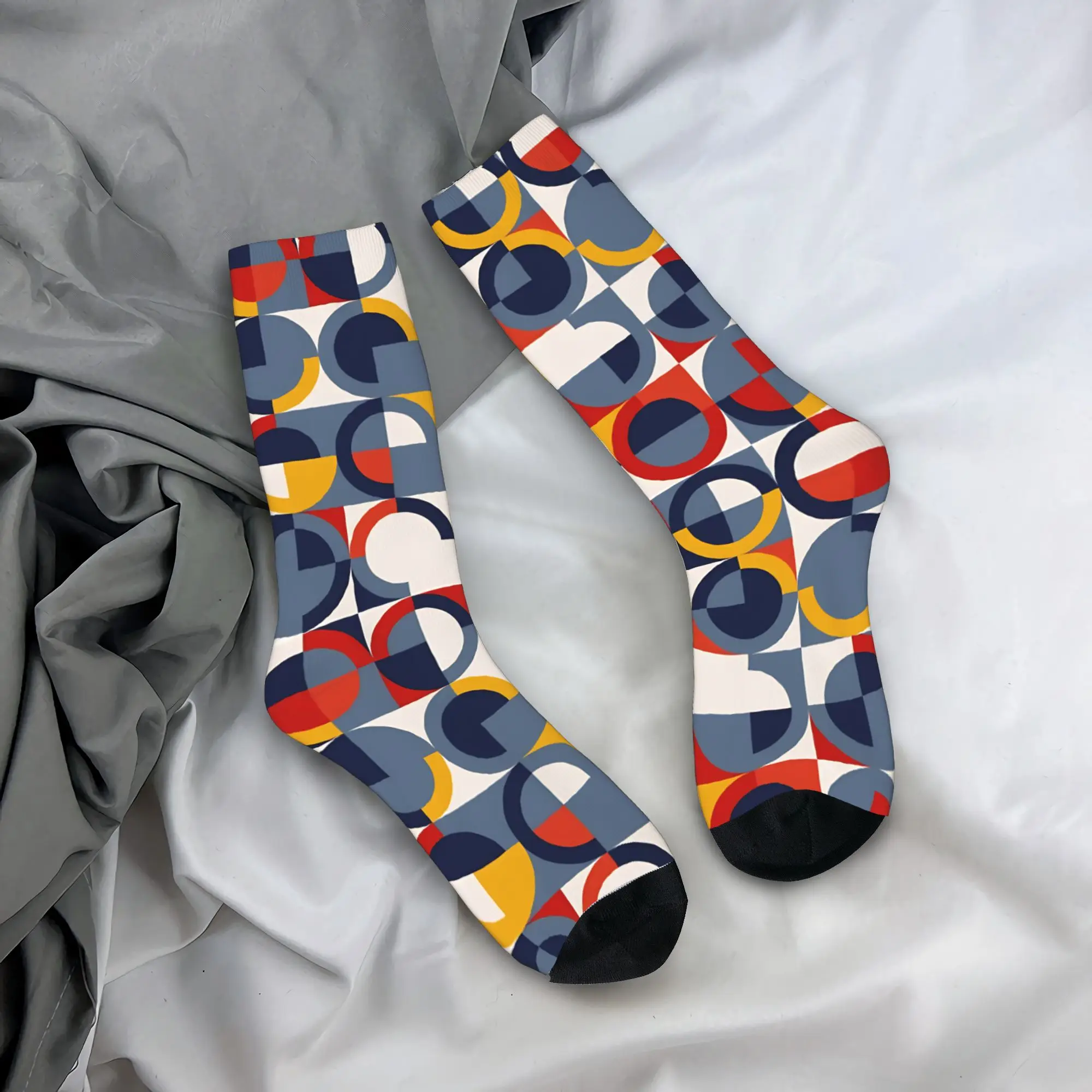 

Piet Mondrian Abstract Pop Art Socks Spring Stockings Elegant Adults Men Breathable Socks Custom Cycling Anti Skid Socks