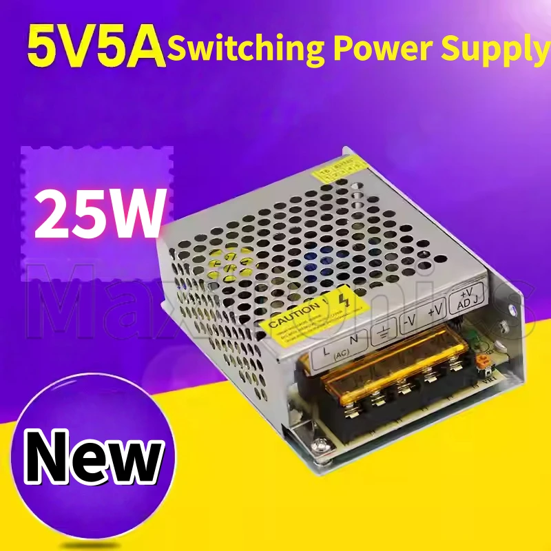 

AC110V 220V To DC 5Volt 25Watt 5Amp Voltage Converter for Led 5V Switch Power Supply 5A AC/DC 25W LED Drive Lighting Transformer
