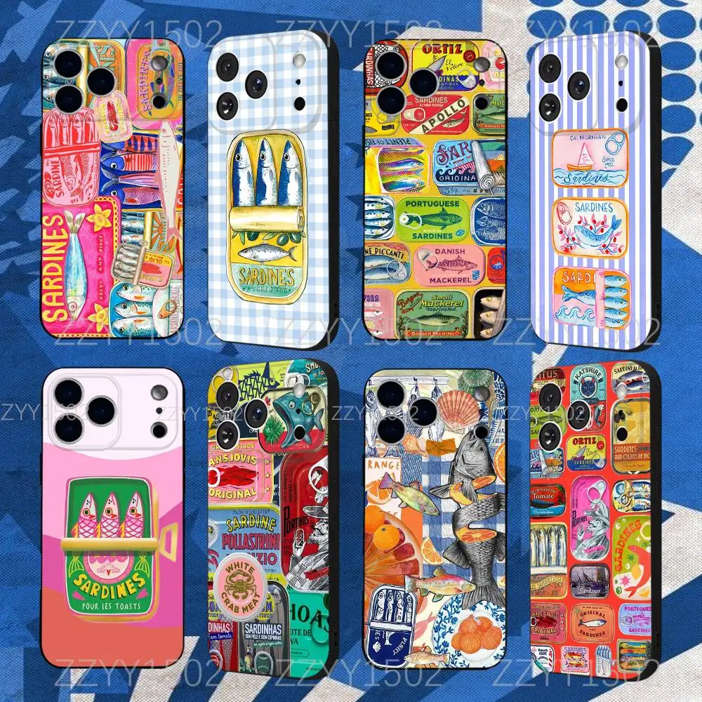 

Sardines Canned FISH For iPhone 17,16,15,14,13,12,X,XS,8,7,Pro,Max,Plus,E,SE4,Air,Mini Protective Shell Slim Phone Case