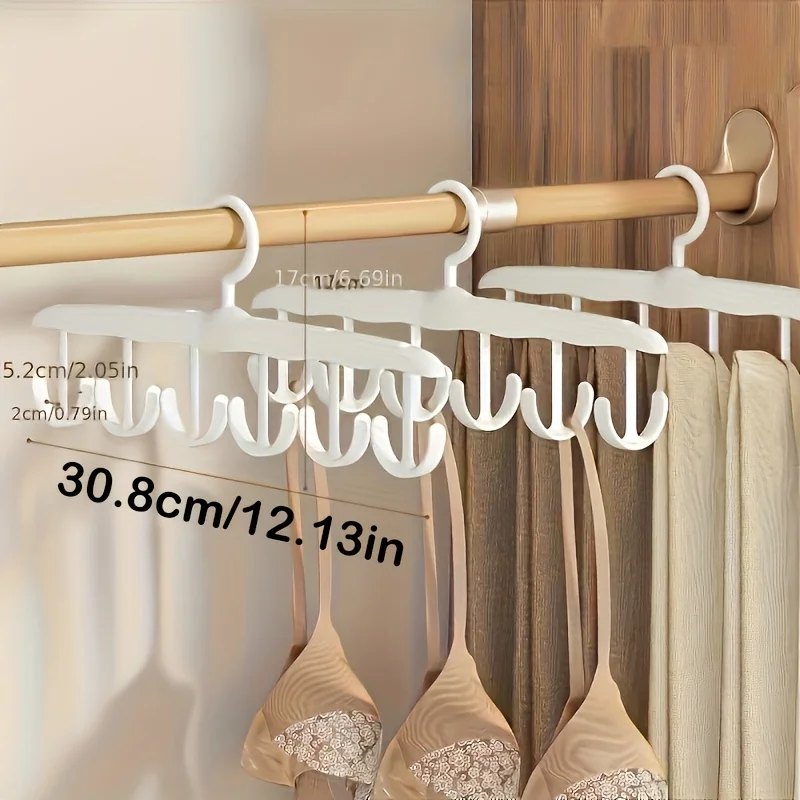 2Pack Multi Hook Clothes Hanger Space Saving Closet Organizer Coats Bags Scarves Hanging Dormitory Storage Organization System image 5