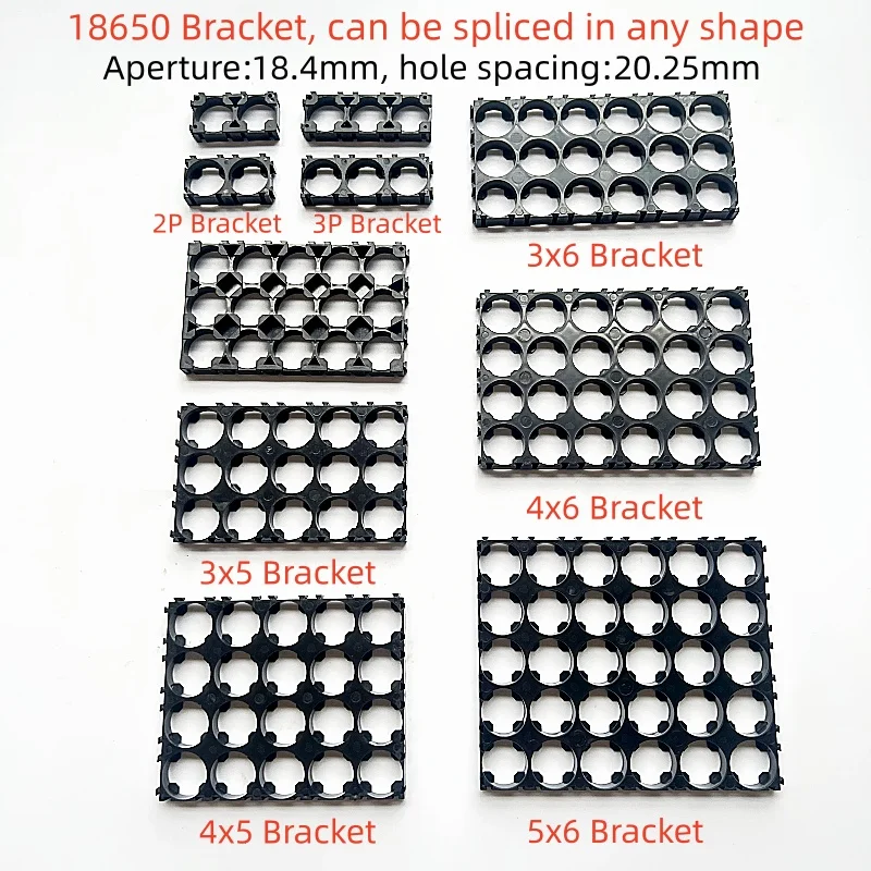 18650 Lithium Battery Holder Cylindrical Anti-Vibration Plastic Battery Pack Bracket for Secure Storage And Transport