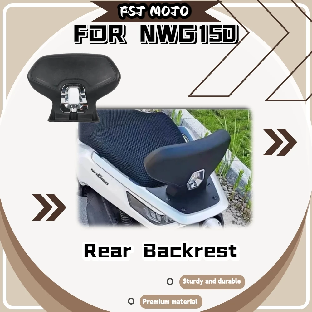 For NWG150 Upgraded Rear Waist Rest Fixed With Original Brackets Lessen Back Discomfort On Long Distance Scooter Trips