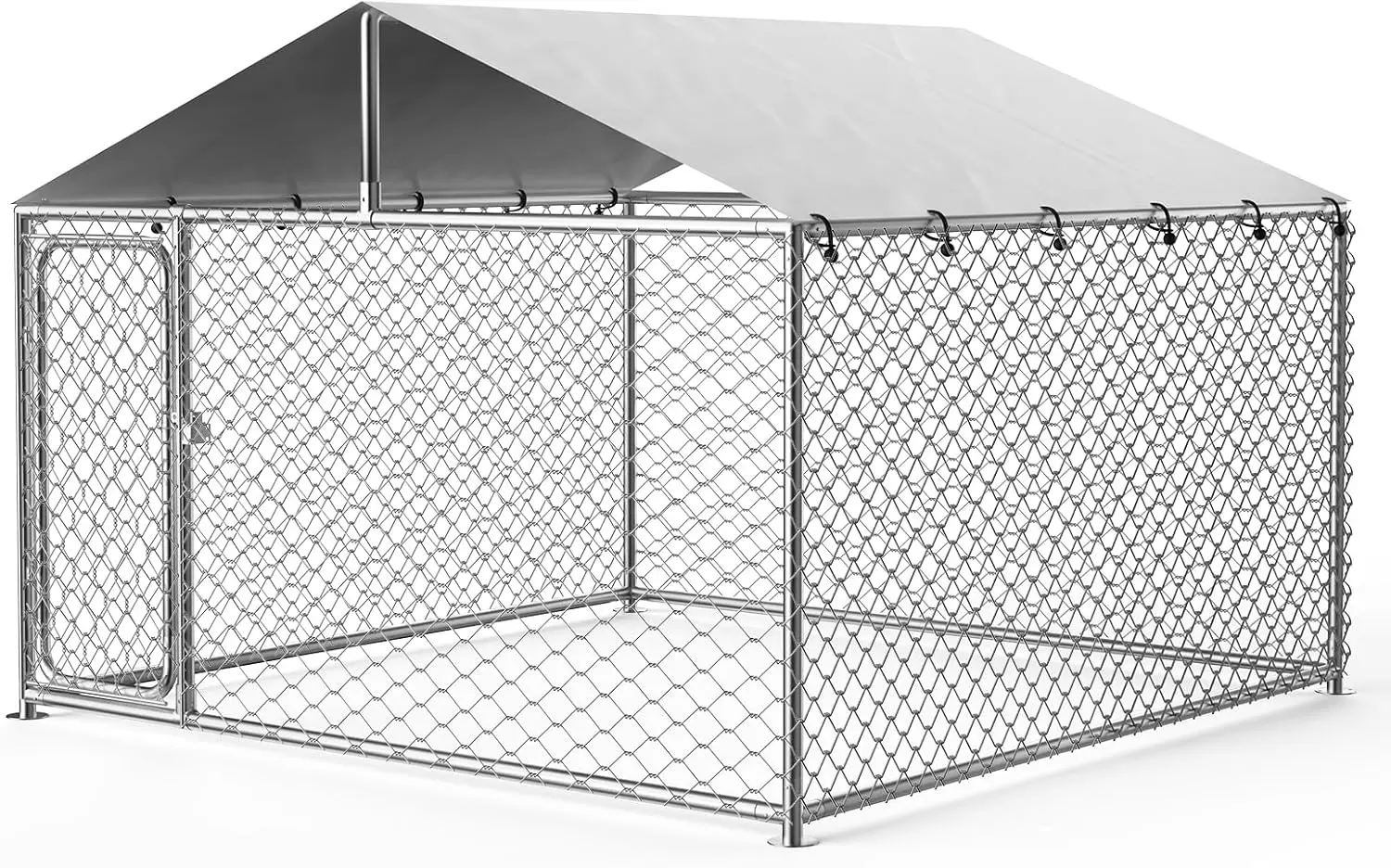 

Большой уличный вольер для собак 8.3'x8.3' (100"x100), сверхпрочный, с крышей, всепогодным покрытием и защитным замком