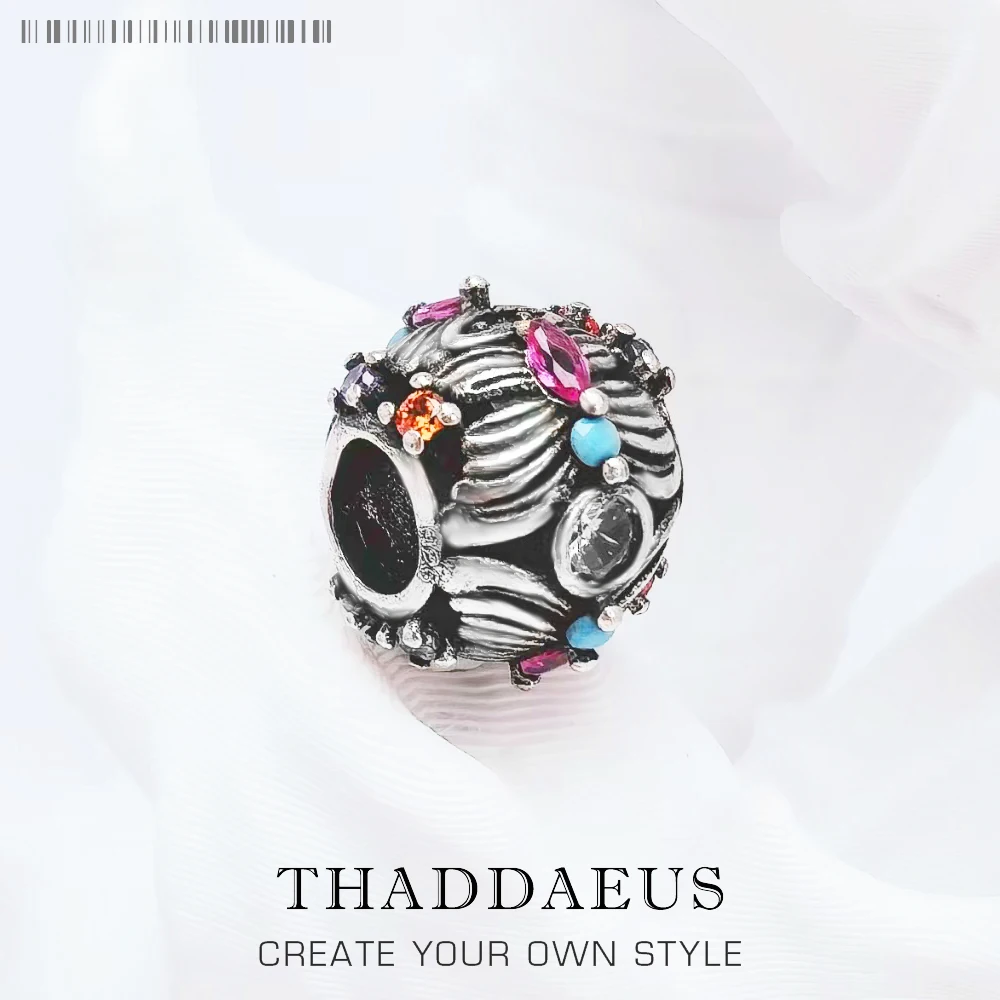 

Браслет из серебра 925 пробы с бусинами и бабочками