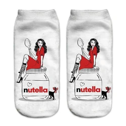 Cartoon Foods Donuts Sox Print Socks Women New 3D 'Nutella' Cute Fashion Unisex Dropshipping