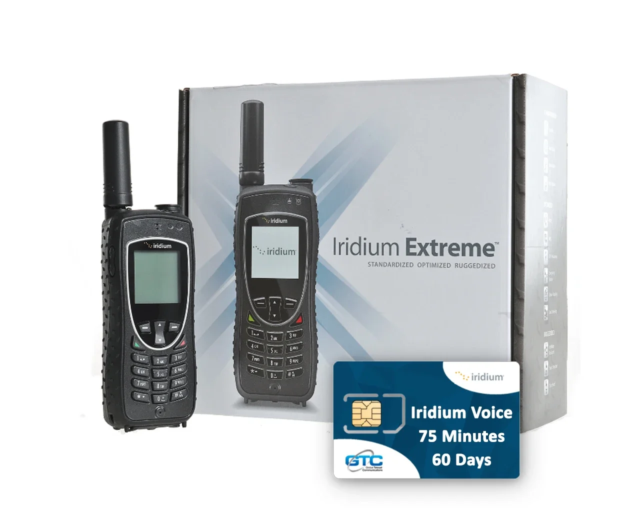 Iridium 9575 Extreme Satellite Kit Factory Unlocked Phone Retail Packaging (Black) Satellite Phone with Prepaid