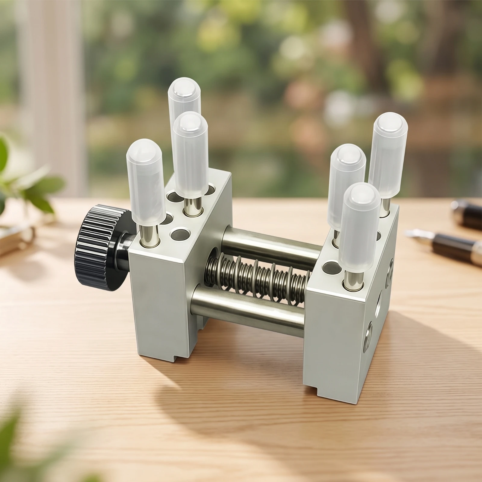 Mini Bench Vise Adjustable Hobby Vise with Guarding Sleeves Small Parts Holding Tool Secure Bench Clamp Stable