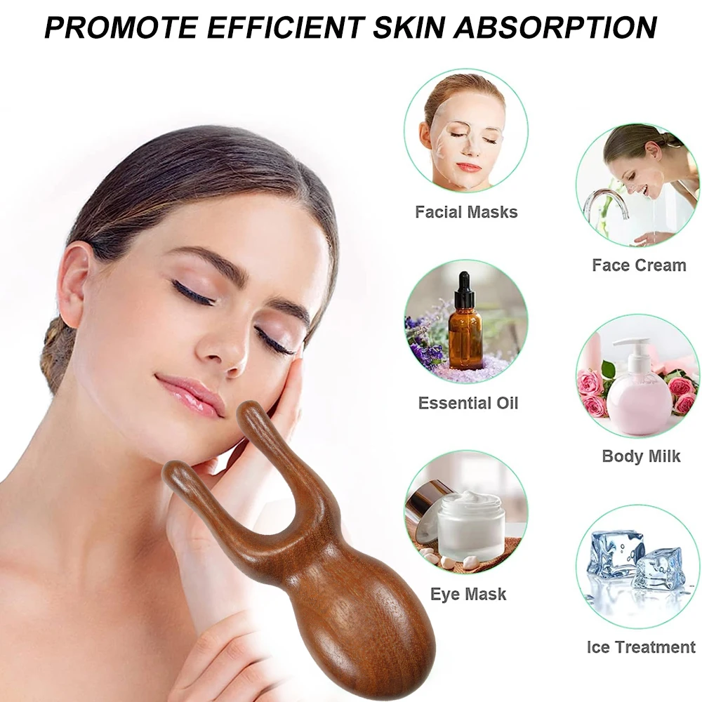 1 Stuks Sandelhout Neus Massager Bevorderen Bloedcirculatie Trigger Point Therapie Gua Sha Board Nose Lifting Tool Massager Lichaam