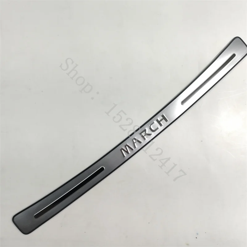 

For Nissan March K13 2010 2011 2012~2015 Stainless Steel Door Rear Bumper Protector Sill Trunk Tread Plate Trim Car Accessories