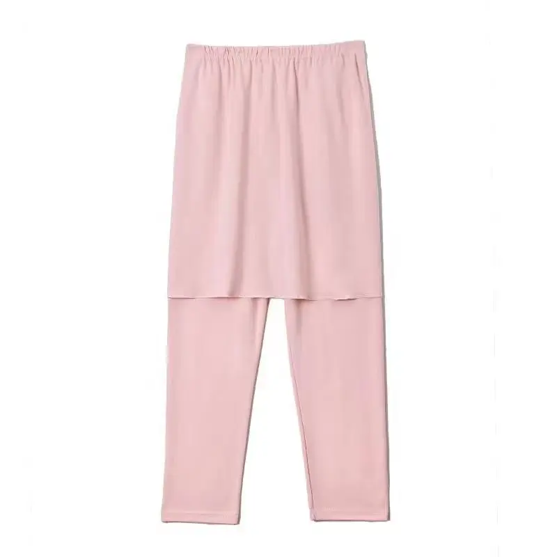 J48-pink trousers with front flap