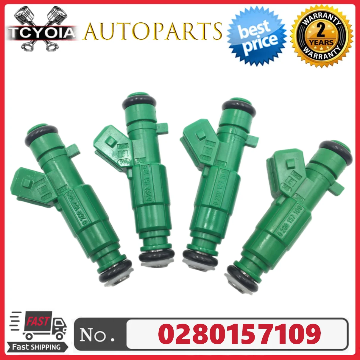 

PEIVSO 4 шт. 0280157109 030906031AJ Топливная форсунка для VOLKSWAGEN KOMBI 1.4 TOTAL FLEX - FLEX - ANO: 01/09
