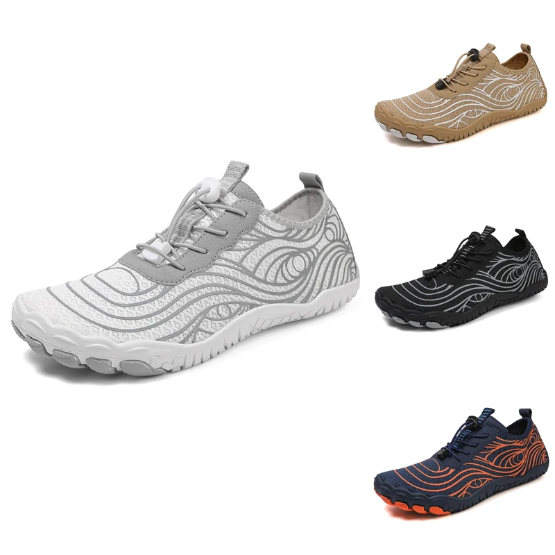 

Мужская летняя обувь для воды для пляжного плавания, дизайн босиком с дренажными отверстиями, большой размер 47, 48, тонизирующая обувь