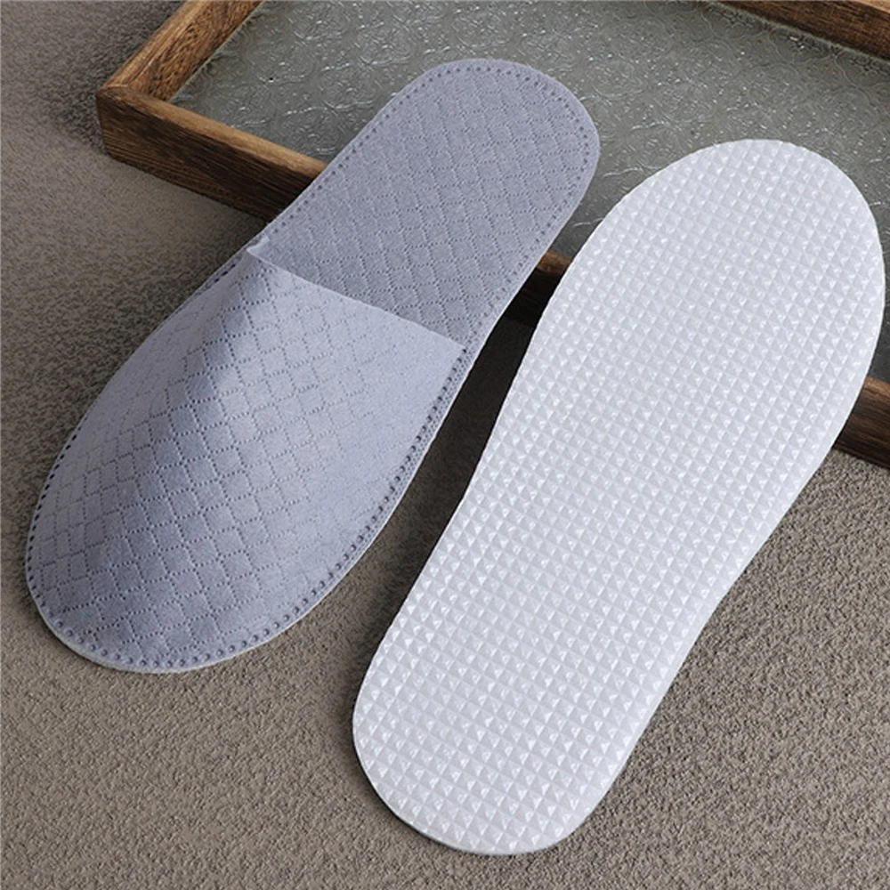 1Pairs Disposable Slippers Hotel Travel Slipper Sanitary Party Home Guest Use Men Women Unisex Closed Toe Non-Slip Shoes