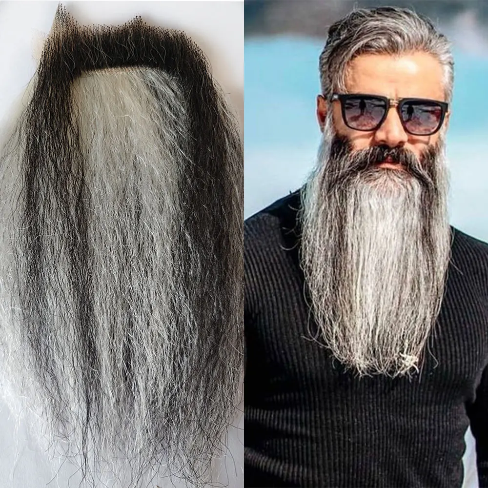 barba-falsa-larga-de-6''-de-cabello-humano-blanco-y-negro-cabello-facial-atado-a-mano-barba-postiza-invisible-con-encaje-para-entretenimiento-teatro-y-fiestas