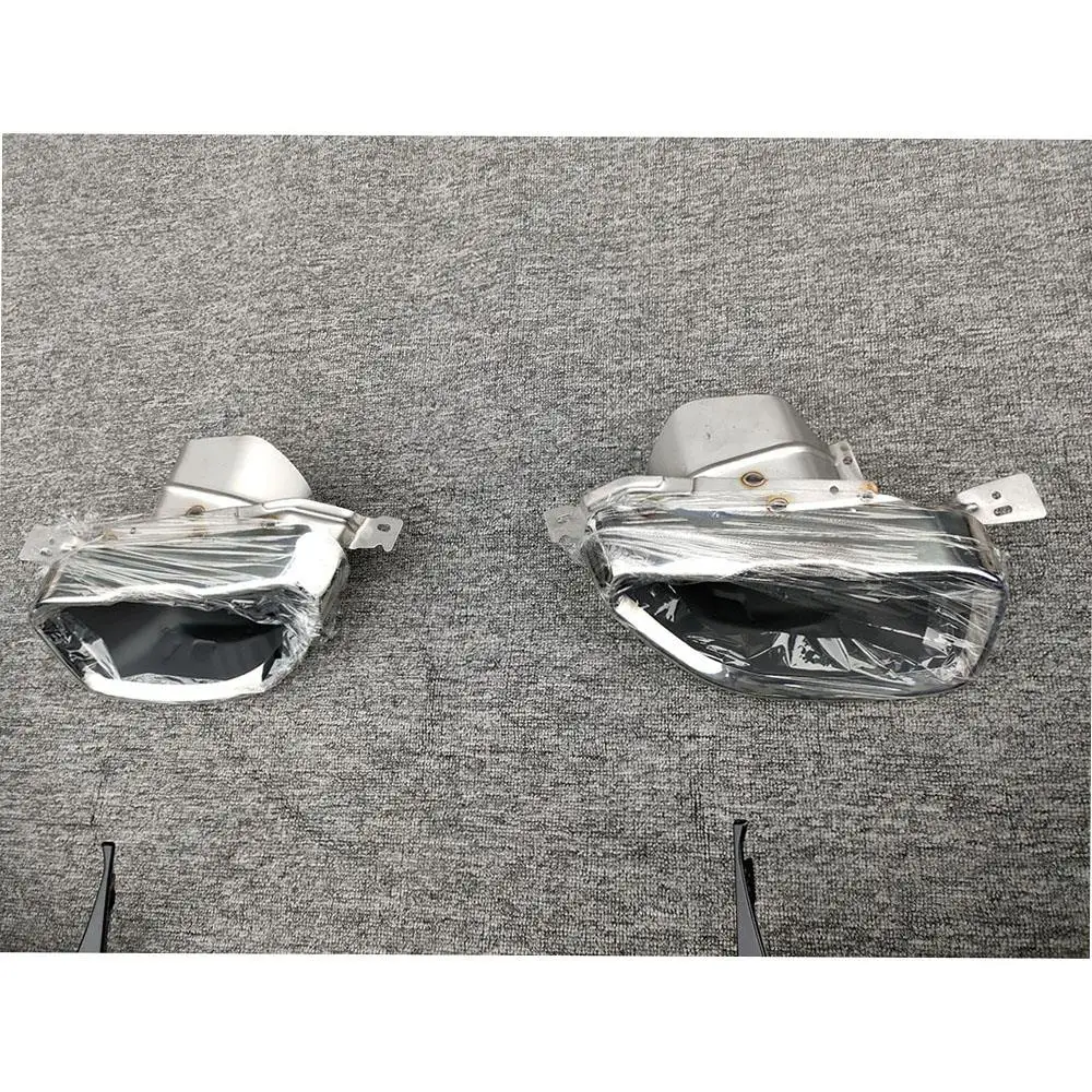 

ABS Carbon Look Rear Bumper Diffuser Exhaust Tips for BMW 2 Series G42 M-Sport Coupe 2021 + Gloss Black Bumper kit Car Styling