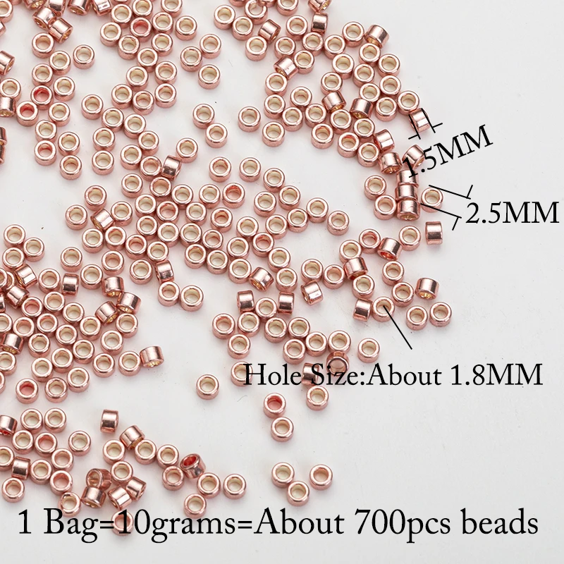 2.5Mm Glazen Kralen Populaire Boho Losse Zaden Metallic Kralen Voor Diy Kleding Accessoires Handgemaakte Kralen 10 Gram/tas