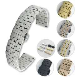 Stainless Steel Straps 12mm 14mm 16mm 18mm 19mm 20mm 21mm 22mm Curved End Watch Band Universal Bracelet Wristband Accessories