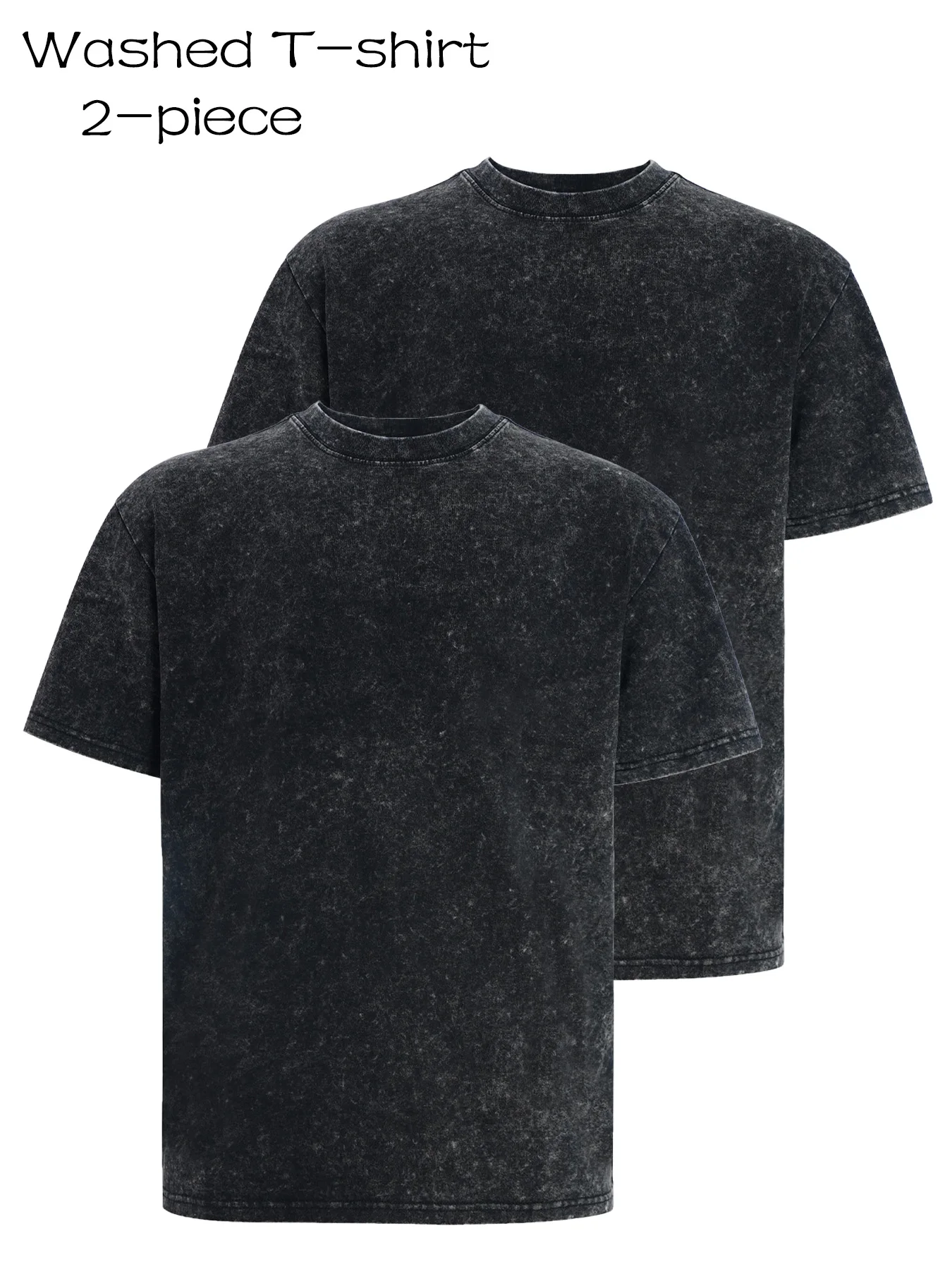 

Мужская футболка из 2-х частей, 220 г, из стираного хлопка – винтажная плотная повседневная рубашка с коротким рукавом в подарок на День святого Валентина