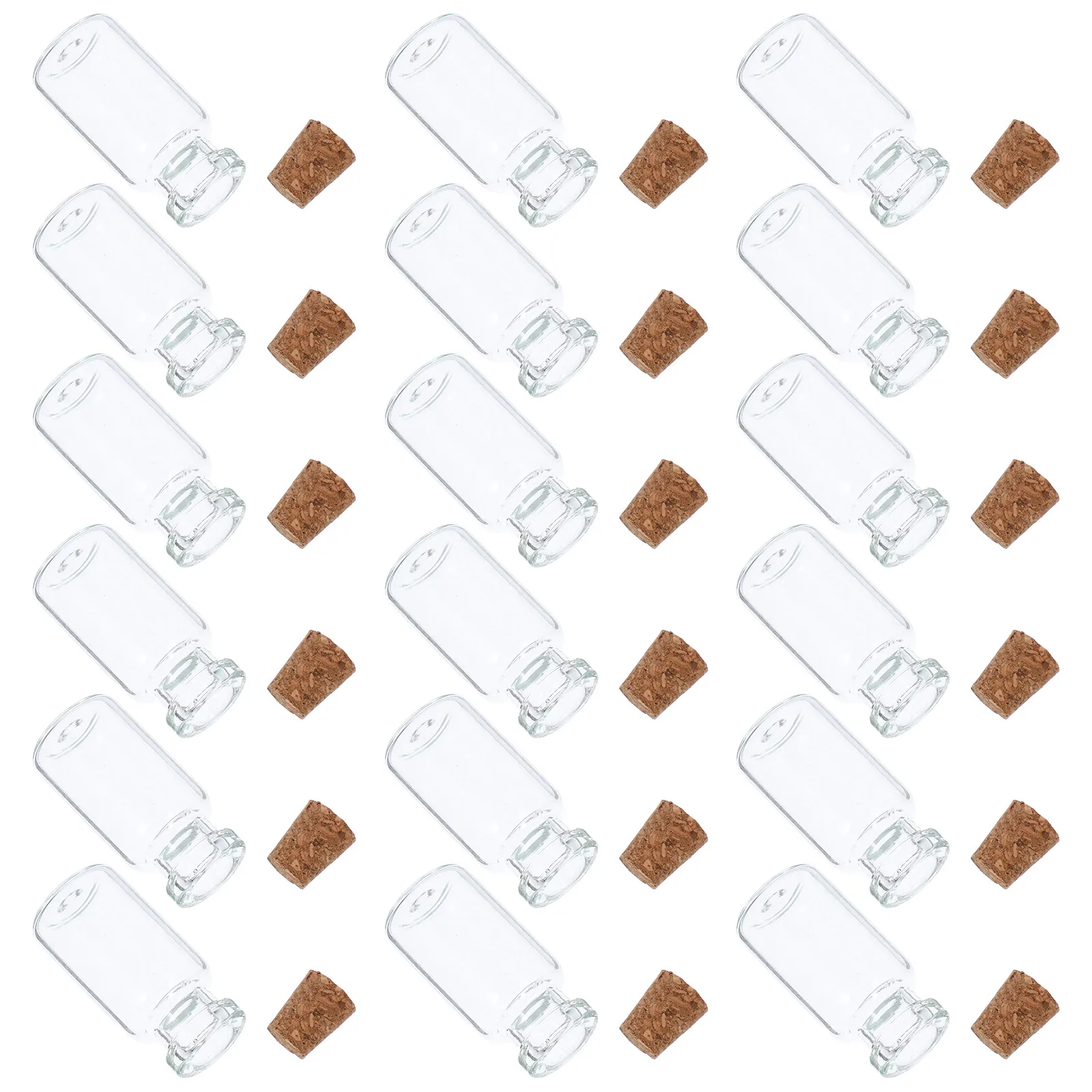 

Clear Mini Glass Bottles Corks for DIY Crafts Home Decor Wishing Bottle Jewelry Storage Display Room Garden Coffee Bookstore