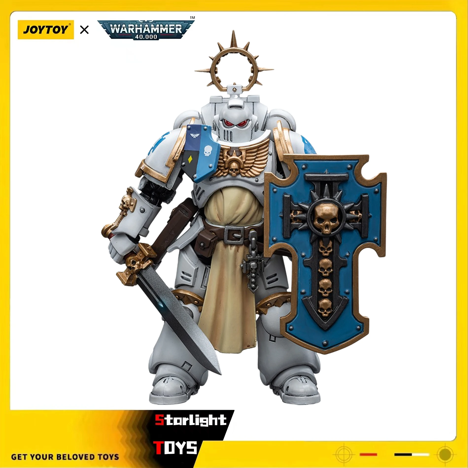 

JOYTOY 1/18 Action Figure Warhammer 40K White Consuls Bladeguard Veteran Model Toy Gifts
