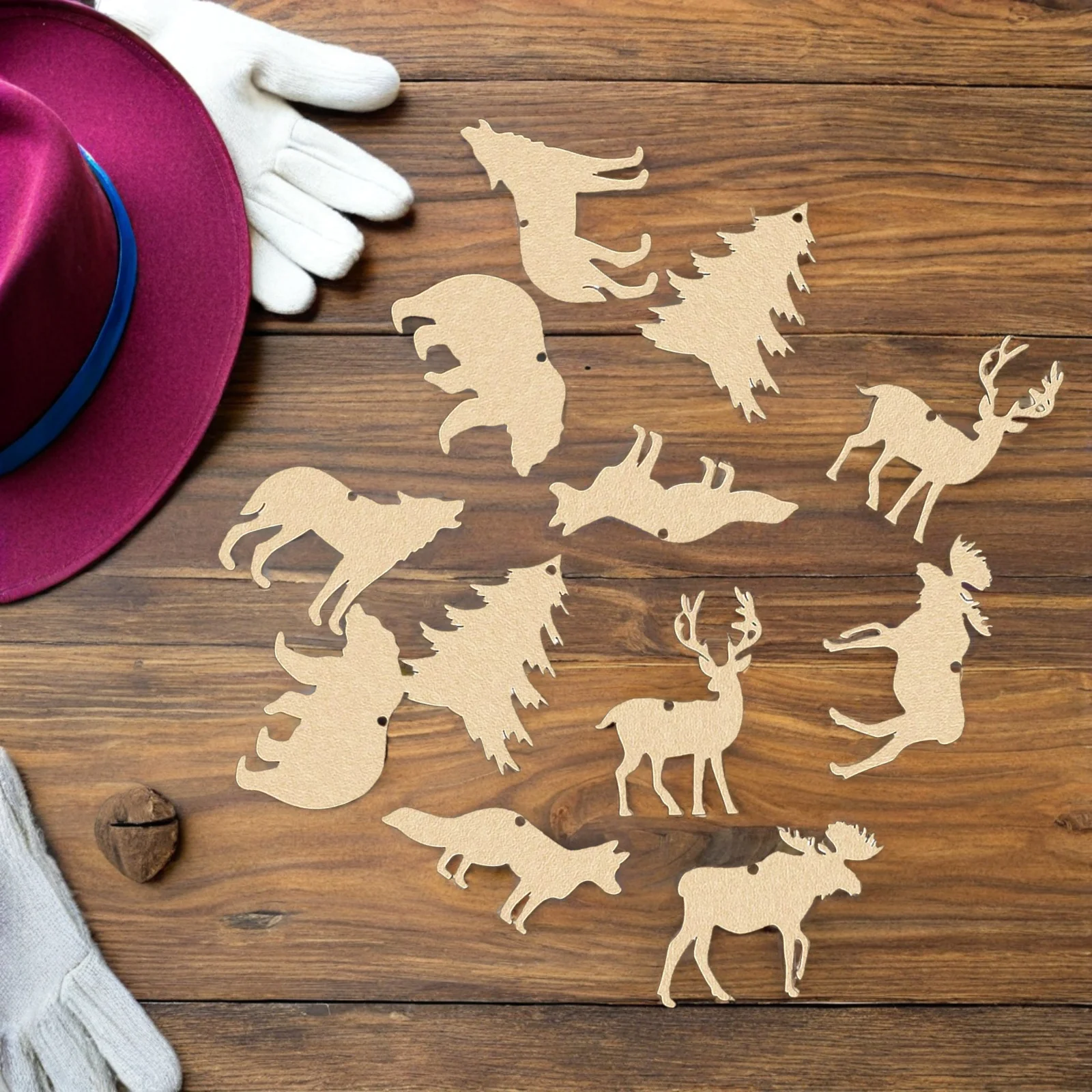 

30Pcs Wooden Wild Animal Cutouts Unfinished DIY Blank Wood Chips Home Decor Craft Animal Wood Cutouts