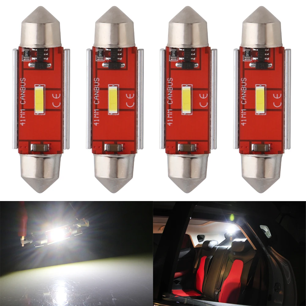 

1/4pcs Festoon C5W C10W 1860 LED Car 28mm 31mm 36mm 39mm 41mm Reading Light Auto Interior Dome Vehicle Trunk Door Lamp DC9-28V