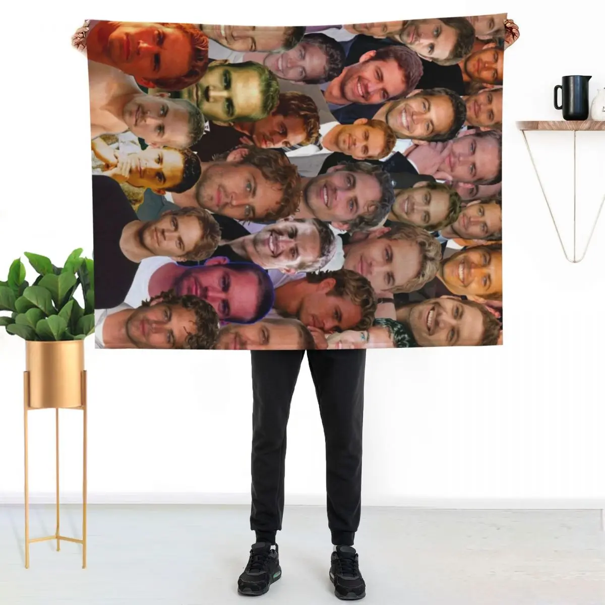 Paul Walker Photo Collage Throw Blanket Bed Fashionable Giant Sofa Large wednesday Soft Furry Blankets