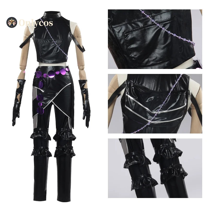 أزياء KPop Demon Hunters Zoey/Rumi/Mira التأثيرية مجموعة كاملة زي لعب الأدوار أزياء حفلات الهالوين كرنفال للنساء والأطفال