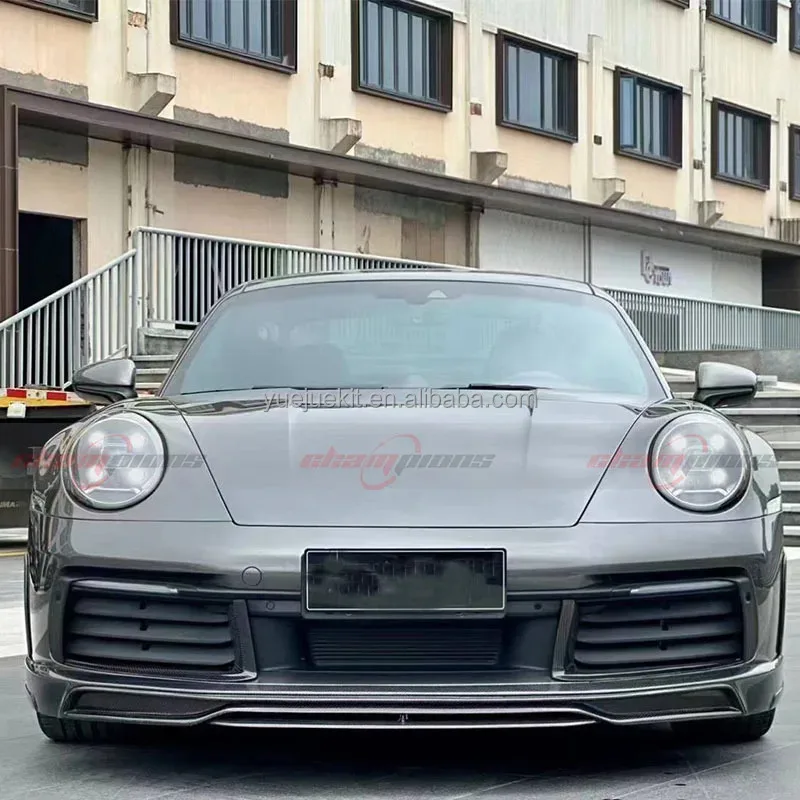 طقم هيكل من ألياف الكربون الجافة طراز TH عالي الجودة لـ 911 992 يتضمن أجزاء الضبط الخارجية للمصدات الأمامية والخلفية #3