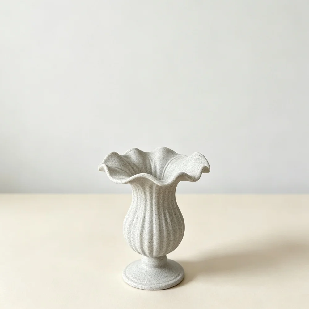 3D Printed Vintage Style Pedestal Vase Great Gift For Flower Lovers Art Collectors And Refined Home Decor Enthusiasts