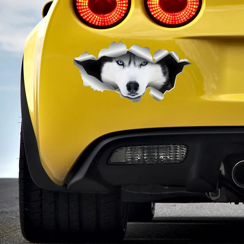 V1094# Car Sticker Husky Dog Pet Animal Waterproof Vinyl Decal Car Accessories Decor Pegatinas Para Coche