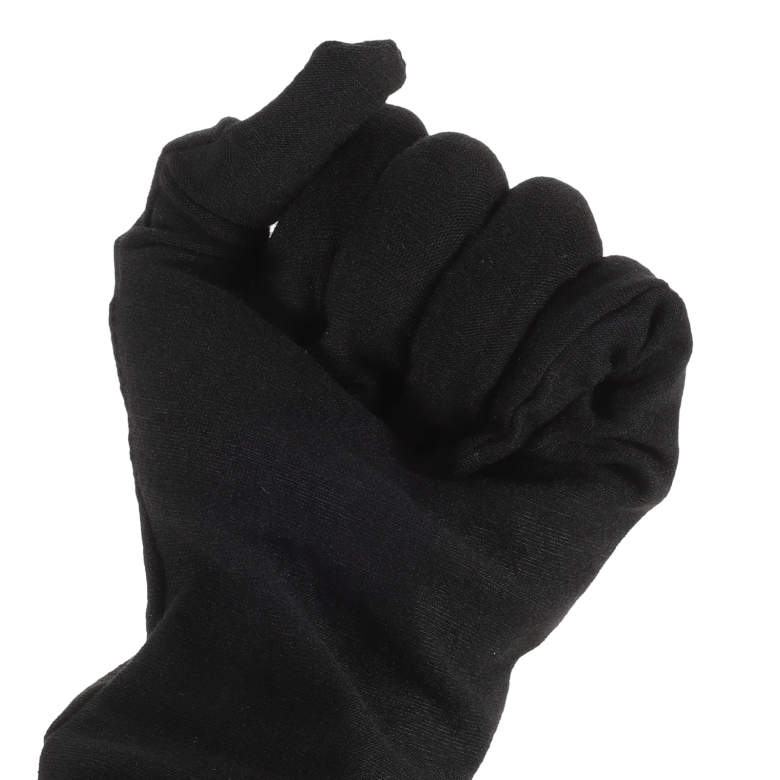 

12Pairs Thickened Cotton Gloves Labour Protection Comfortable Working Gloves Hand Safety Protection Black Mitten Size L