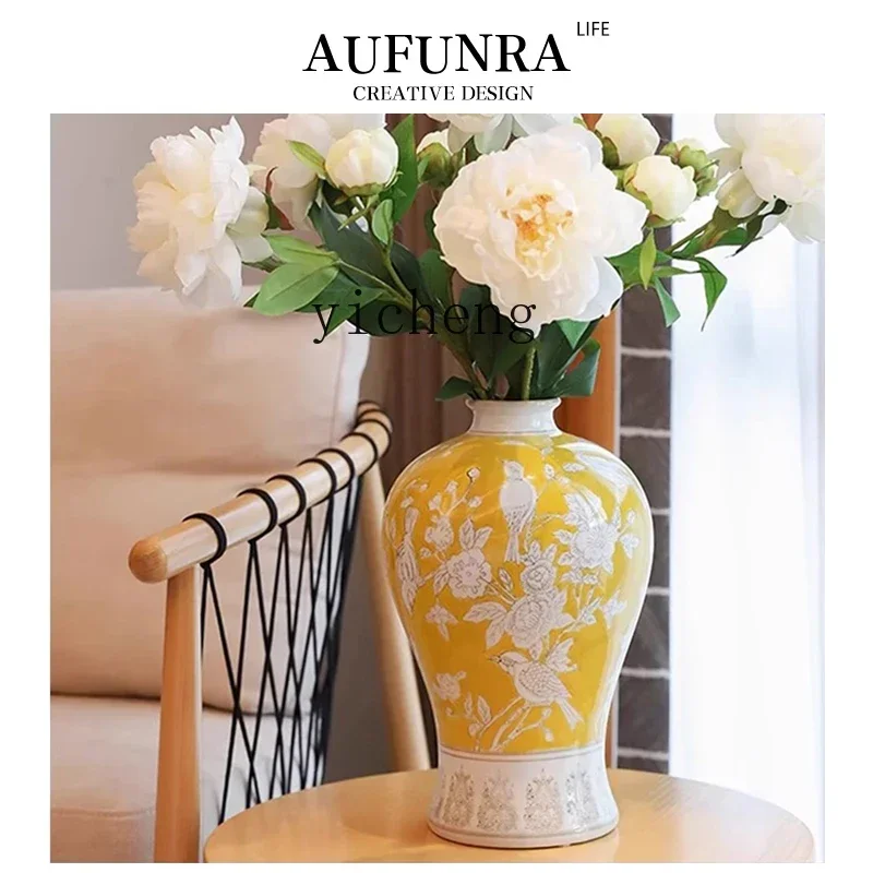 HP-15 Ceramic Vase High-end Plum Vase Blue And White Porcelain Hand-painted Living Room Home Decoration